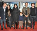 Edouard Baer, Maria de Medeiros, Marjane Satrapi, Vincent Paronnaud et Eric Caravaca à l\'avant-première de Poulet aux prunes, à Paris le 18 octobre 2011