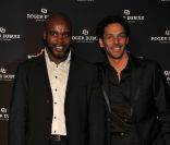 Tomer Sisley et Jean-Marc Mormeck lors de la soirée monégasque de l\'Horloger suisse Roger Dubuis. 20 octobre 2011