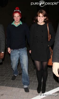 Eugenie d'York et son boyfriend Jack Brooksbank, à Londres, le 22 octobre 2011.