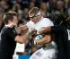 Imanol Harinordoquy lors de la finale de la Coupe du monde de rugby remportée par les All Blacks le 23 octobre 2011 à l'Eden Park d'Auckland
