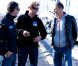 Jean-Pierre Dick, Hugues Duboscq et Jérémie Beyou le jeudi 26 octobre 2011 au Havre