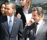 Nicolas Sarkozy et Barack Obama, en juillet 2009 en Italie.  