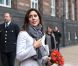 La princesse Mary de Danemark à la mairie de Copenhague le 9 novembre 2011 pour l'inauguration d'une exposition sur le 7-miliiardième être humain de la Terre sous l'égide du Fonds Démographique des Nations-Unies.
