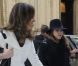 Jessica Alba en compagnie de Roberta Armani à Milan, pour assister à l'inauguration de l'hôtel Armani. Le 10 novembre 2011