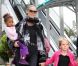 Heidi Klum, sa maman Erna, et ses filles Lou et Leni font du shopping à Los Angeles, le 12 novembre 2011.