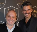 François Berléand et François Vincentelli à la grande soirée The Art of Black by Johnny Walker, à Paris le mercredi 16 novembre 2011.