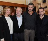 Julie Ferrier, François Berléand, François Vincentelli et François-Xavier à la grande soirée The Art of Black by Johnny Walker, à Paris le mercredi 16 novembre 2011.