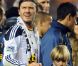 David Beckham et ses trois fils, Brooklyn, Romeo et Cruz le 20 novembre 2011 au Home Depot Center de Carson à Los Angeles après sa victoire en finale du championnat des États-Unis