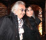 Flavio Briatore et sa femme Elisabetta Gregoraci à la sortie du restaurant Assunta Madre à Rome le 20 novembre 2011