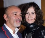 Christian Louboutin et Valérie Lemercier à la soirée de la galerie du Passage à Paris le 21 novembre 2011