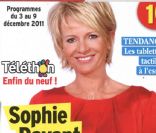 Sophie Davant en couverture de <em>Télé 7 Jours</em>, en kiosques le 28 novembre 2011.