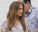 Jennifer Lopez avec son petit ami Casper Smart lors d'une pause entre deux répétitions de danse à Los Angeles le 18 novembre 2011