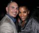 Pitbull et Audrey Chauveau lors de la soirée spéciale RedOne, au VIP ROOM à Paris le 26 novembre 2011
