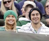 Hayden Panettiere et son petit ami Scotty McKnight au MetLife Stadium à East Rutherford, dans le New Jersey, le 27 novembre 2011<br />
