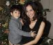 Inés Sastre et son petit Diego lors de la représentation du ballet Cendrillon, à l'Opéra Bastille, le dimanche 4 décembre 2011.