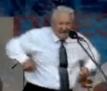 Boris Eltsine dans l'un des grands moments de son mandat à la présidence de la Russie.