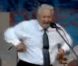 Boris Eltsine dans l'un des grands moments de son mandat à la présidence de la Russie.