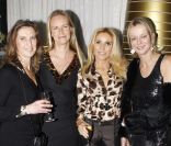 Les princesses Astrid et Constance De Bourbon Parme, la comtesse Sandrine de Montmort et la Princesse Hélène de Yougoslavie lors de la soirée organisée par Edouard Nahum à la Gioia (VIP ROOM), le 7 décembre 2011 pour le lancement de la bague Sissi.