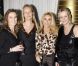 Les princesses Astrid et Constance De Bourbon Parme, la comtesse Sandrine de Montmort et la Princesse Hélène de Yougoslavie lors de la soirée organisée par Edouard Nahum à la Gioia (VIP ROOM), le 7 décembre 2011 pour le lancement de la bague Sissi.