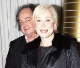 Gonzague Saint Bris et Alexandra Lorska lors de la soirée organisée par Edouard Nahum à la Gioia (VIP ROOM), le 7 décembre 2011 pour le lancement de la bague Sissi.