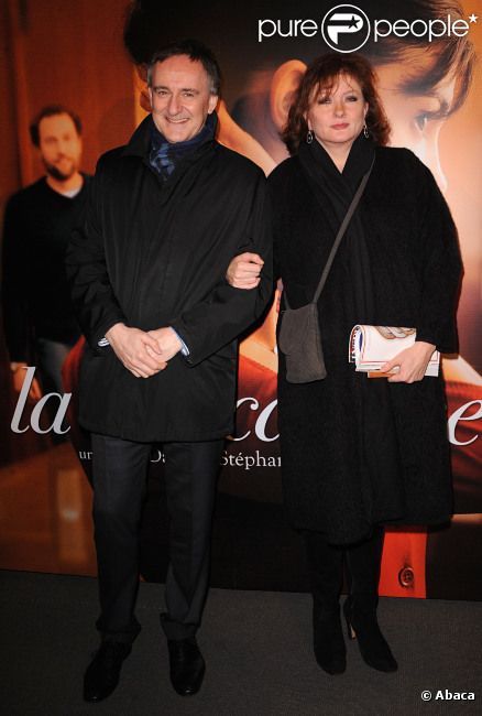 Catherine Jacob accompagnée, à l'avant-première de La délicatesse, à Paris le 13 décembre 2011.