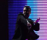 George Michael en concert à New York, le 23 juin 2008.<br />