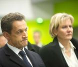 Nadine Morano et Nicolas Sarkozy à Metz, le 1er janvier 2011.<br />