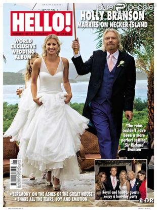 Holly Branson et son père Richard en couverture du magazine Hello !