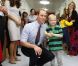 Kate Middleton lors d'une visite au Royal Marsden Hospital avec le prince William en septembre 2011.
Les premiers patronages de la Catherine, duchesse de Cambridge, ont été officiellement annoncés le 5 janvier 2012. L'épouse du prince William est la marraine de quatre associations, et par ailleurs bénévole auprès de l'Association des Scouts.