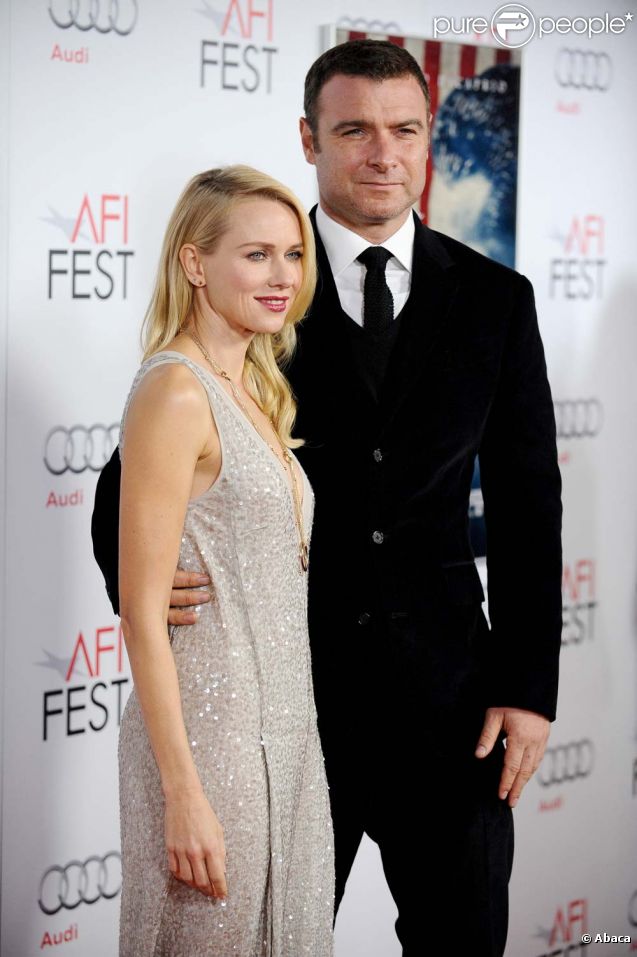 Naomi Watts et Liev Schreiber à Los Angeles, le 3 novembre 2011. 
