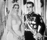 Grace de Monaco et le Prince Rainier (1956, archives).