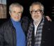 Claude Lelouch et Paul Boujenah à l'exposition photographique de Valérie Perrin au Ciné 13 Théâtre, à Paris. Janvier 2012
