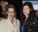 Audrey Dana et Astrid Bergès-Frisbey découvrent l'exposition photographique de Valérie Perrin au Ciné 13 Théâtre, à Paris. Janvier 2012