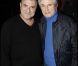 Jean-Marie Bigard et Claude Lelouch à l'exposition photographique de Valérie Perrin au Ciné 13 Théâtre, à Paris. Janvier 2012