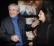 Claude Lelouch et Anouk Aimée lors de l'exposition photographique de Valérie Perrin au Ciné 13 Théâtre, à Paris. Janvier 2012