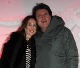 Elsa Zylberstein et Philippe Lellouche lors d'une soirée montagnarde dans un igloo pendant le festival du film de comédie de l'Alpe d'Huez, le 18 janvier 2012
