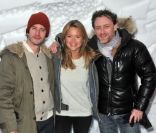 Jean-Paul Rouve et Virginie Efira lors d'une soirée montagnarde dans un igloo pendant le festival du film de comédie de l'Alpe d'Huez, le 18 janvier 2012