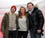 Jean-Paul Rouve, Virginie Efira lors d'une soirée montagnarde dans un igloo pendant le festival du film de comédie de l'Alpe d'Huez, le 18 janvier 2012