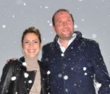 Audrey Dana et François Damiens prennent la pose pendant le photocall de Radiostar durant le 15e Festival du film de comédie de l\'Alpe d\'Huez le 20 janvier 2012<br />