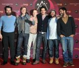 Clovis Cornillac, Pascal Domolon, Come Levin, Douglas Attal, Romain Levy et Manu Payet lors du 15e Festival du film de comédie de l'Alpe d'Huez le 20 janvier 2012