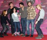 Judith Sibony, Rebecca Azan, Nader Boussandel, Arthur Benzaquen et Olivia Cote lors du 15e Festival du film de comédie de l'Alpe d'Huez le 20 janvier 2012