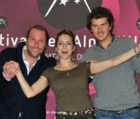 François Damiens, Audrey Dana et Matthieu Donk lors du 15e Festival du film de comédie de l\'Alpe d\'Huez le 20 janvier 2012