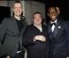 Lucas Ossendrijver, Alber Elbaz et Tinie Tempah posent en coulisses du défilé Lanvin à Paris, le 22 janvier 2012.