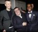Lucas Ossendrijver, Alber Elbaz et Tinie Tempah posent en coulisses du défilé Lanvin à Paris, le 22 janvier 2012.