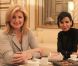 Rachida Dati reçoit Arianna Huffington à la mairie du 7e arrondissement de Paris, le 23 janvier 2012.