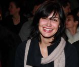 Helena Noguerra au premier rang du défilé Zahia à Paris le 25 janvier 2012