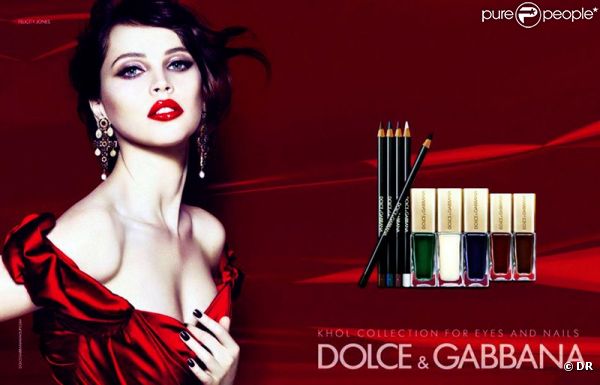 Felicity Jones, égérie beauté de Dolce &amp; Gabbana pour la saison printemps-été 2012
