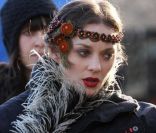Marion Cotillard sur le tournage du film encore sans titre de James Gray, à New York, le 30 janvier 2012.