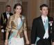 Au côté de son mari le prince Frederik, la princesse Mary de Danemark était une fois de plus magnifique en tenue d'apparat pour un dîner célébrant le jubilé des 40 ans de règne de la reine Margrethe, le 1er février 2012 au palais de Christiansborg.