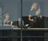 Britney Spears et ses fils dans un gymnase à Los Angeles le 31 janvier 2012